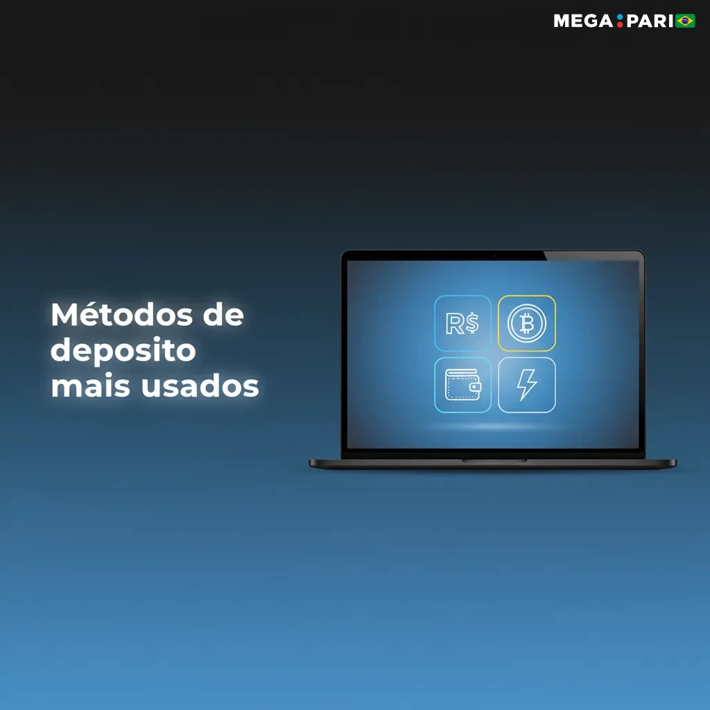 Gráfico com métodos de depósito mais usados no Brasil: Pix, Bitcoin, USDT TRC20, MiFinity, Binance Pay, JetonCash, JetonBank.